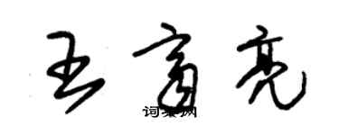 朱錫榮王齊亮草書個性簽名怎么寫