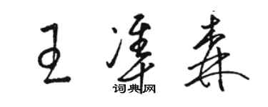 駱恆光王準森草書個性簽名怎么寫