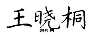 丁謙王曉桐楷書個性簽名怎么寫