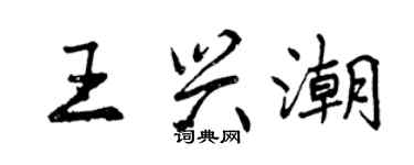 曾慶福王興潮行書個性簽名怎么寫