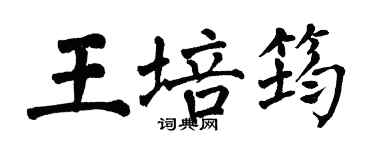 翁闓運王培筠楷書個性簽名怎么寫