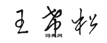 駱恆光王希松草書個性簽名怎么寫