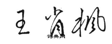 駱恆光王肖楓草書個性簽名怎么寫