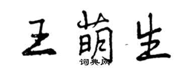 曾慶福王萌生行書個性簽名怎么寫