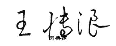 駱恆光王博浪草書個性簽名怎么寫