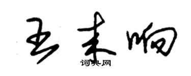 朱錫榮王來響草書個性簽名怎么寫