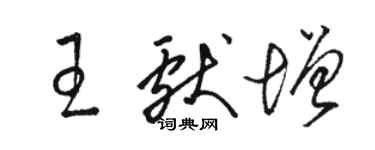 駱恆光王獻增草書個性簽名怎么寫