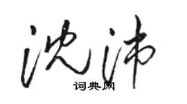 駱恆光沈沛草書個性簽名怎么寫