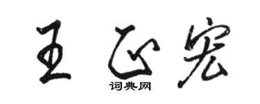 駱恆光王正宏行書個性簽名怎么寫