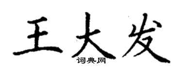 丁謙王大發楷書個性簽名怎么寫