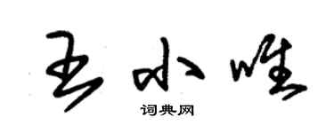 朱錫榮王小唯草書個性簽名怎么寫