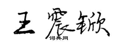 曾慶福王震杴行書個性簽名怎么寫