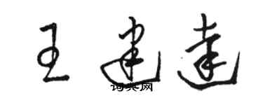 駱恆光王建達草書個性簽名怎么寫