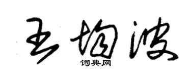 朱錫榮王均波草書個性簽名怎么寫