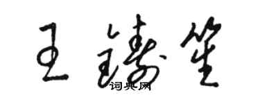 駱恆光王鑄笙草書個性簽名怎么寫