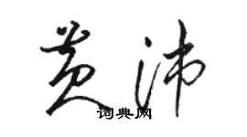 駱恆光黃沛草書個性簽名怎么寫