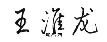 駱恆光王淮龍行書個性簽名怎么寫