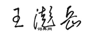 駱恆光王澎岳草書個性簽名怎么寫