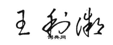 駱恆光王利微草書個性簽名怎么寫