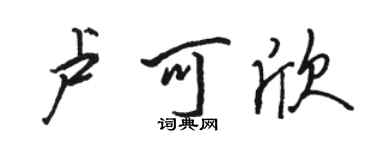 駱恆光盧可欣行書個性簽名怎么寫