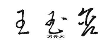 駱恆光王玉含草書個性簽名怎么寫