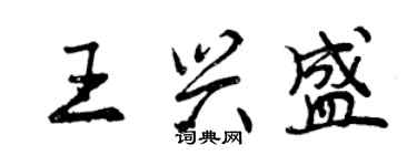 曾慶福王興盛行書個性簽名怎么寫