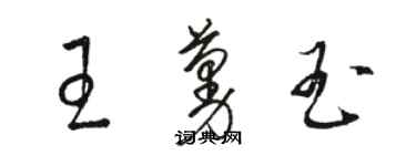 駱恆光王蔓玉草書個性簽名怎么寫