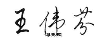 駱恆光王偉芬行書個性簽名怎么寫