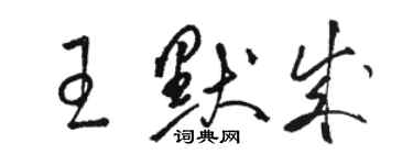 駱恆光王默成草書個性簽名怎么寫