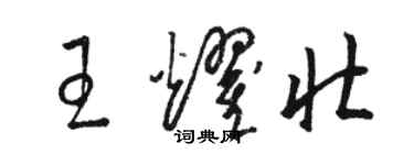 駱恆光王耀壯草書個性簽名怎么寫