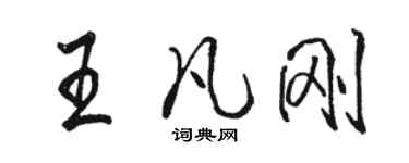 駱恆光王凡剛行書個性簽名怎么寫