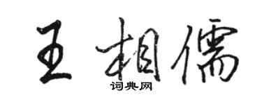 駱恆光王相儒行書個性簽名怎么寫