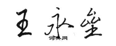 駱恆光王永壘行書個性簽名怎么寫