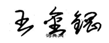 朱錫榮王金鋼草書個性簽名怎么寫