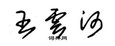 朱錫榮王雲河草書個性簽名怎么寫