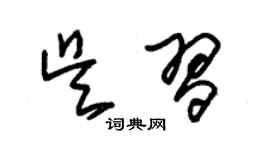 朱錫榮吳習草書個性簽名怎么寫