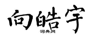 翁闓運向皓宇楷書個性簽名怎么寫