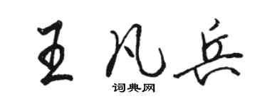駱恆光王凡兵行書個性簽名怎么寫