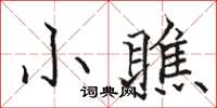 駱恆光小瞧楷書怎么寫