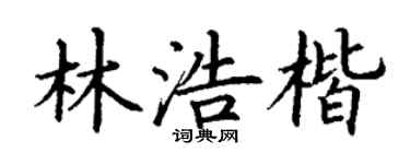 丁謙林浩楷楷書個性簽名怎么寫