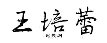 曾慶福王培蕾行書個性簽名怎么寫