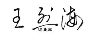駱恆光王烈海草書個性簽名怎么寫