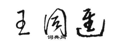 駱恆光王同進草書個性簽名怎么寫