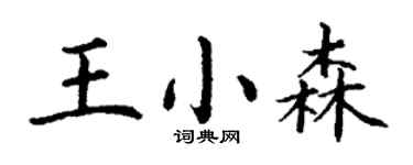 丁謙王小森楷書個性簽名怎么寫