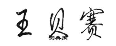 駱恆光王貝賽行書個性簽名怎么寫