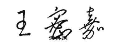 駱恆光王密嘉草書個性簽名怎么寫