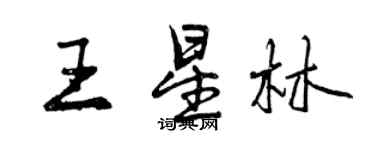 曾慶福王星林行書個性簽名怎么寫