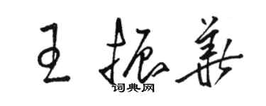 駱恆光王振華草書個性簽名怎么寫