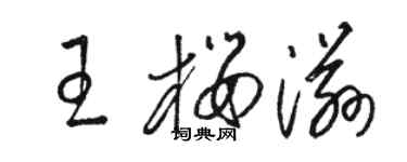 駱恆光王櫻滋草書個性簽名怎么寫