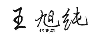 駱恆光王旭純行書個性簽名怎么寫